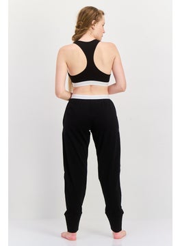 French Connection Women 2 Pcs Brand Logo Top And Pajama Bottom Sets, Black  - Image 2