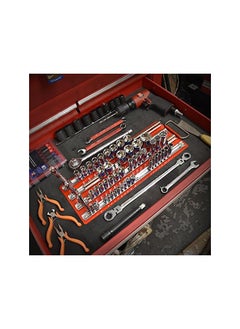 Neiko 03966L Universal Socket Holder, 80 Piece Steel Tray Organizer | 1/4", 3/8" And 1/2 Inch Multi Drive  - Image 4