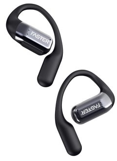 Faster R18 Airvibe Open Ear Wireless Earbuds with Noise Cancellation (ENC) - 8 Hours Playtime with Bluetooth 5.3 - HiFi Stereo Sound Airpods - 4 Mics Clear Calls Sports Bluetooth Earphones - For Exercise, Gym - Compatible with iPhone & Android  - Image 4