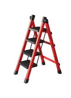 Y&D Multipurpose Step Ladder Folding Ladder With Anti-Slip Pedal Folding Step Stool Portable Lightweight Foldable Stepladder For Home Kitchen Library Office 4 Step  - Image 1