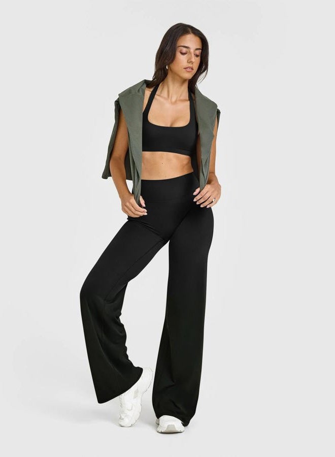 OQQ Yoga Pants Women High Waist Stretch Casual Soft Straight Leg Bottoms, Black, Medium Extra Long - Image 4