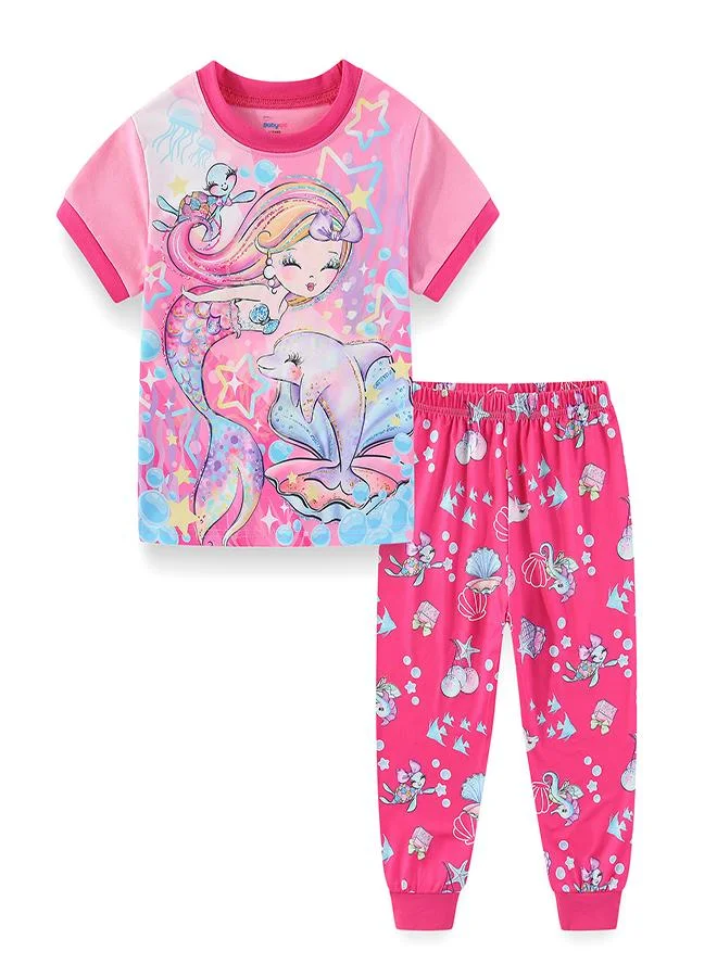 babyqlo Mermaid Dreams with Dolphin Friends Pajama Set