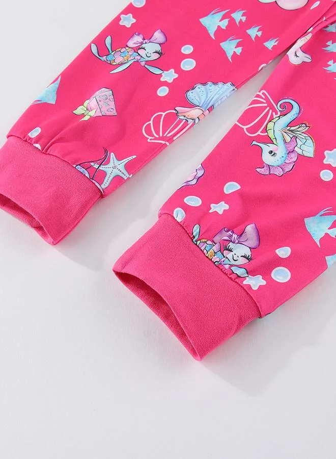 babyqlo Mermaid Dreams with Dolphin Friends Pajama Set