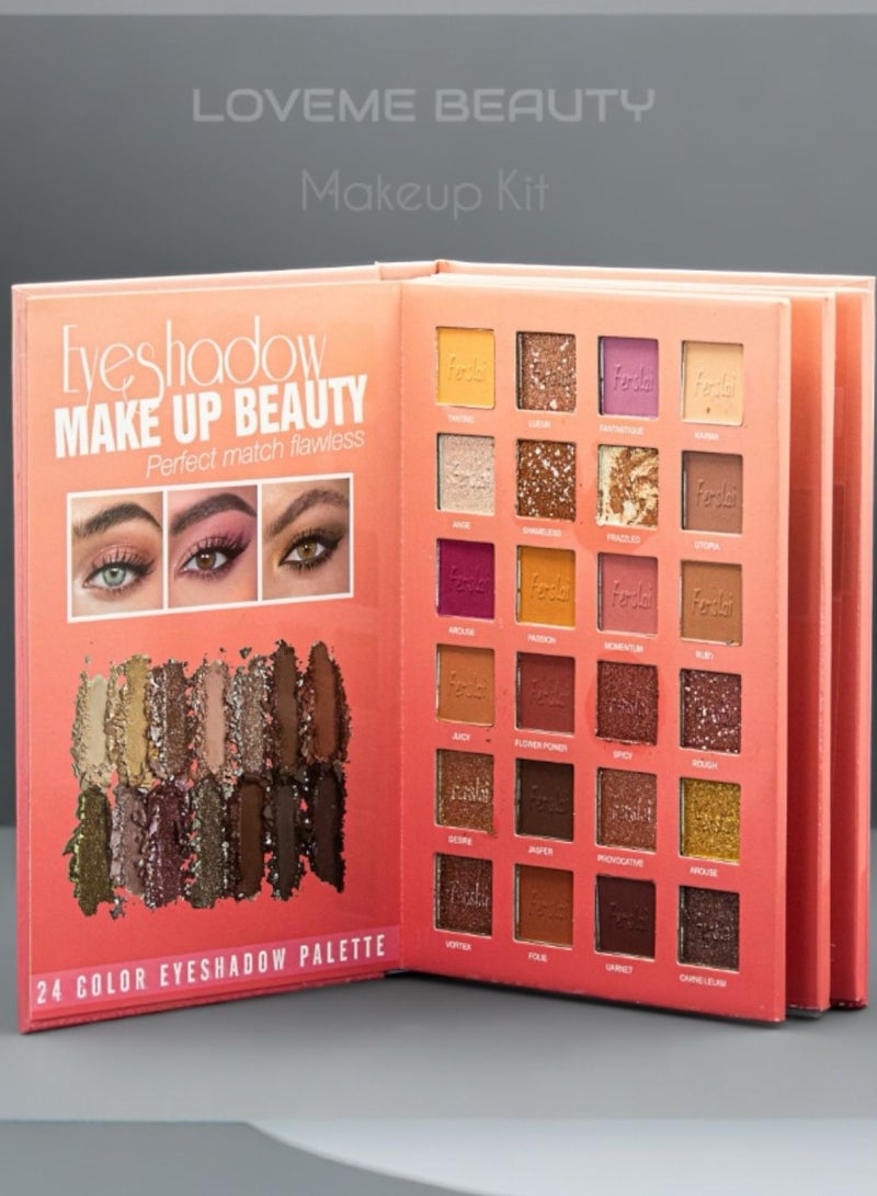 LOVEME BEAUTY PALETTE PROFESSIONAL MAKE UP EYESHADOW  BLUSHER  HIGHLIGHTER - Image 1