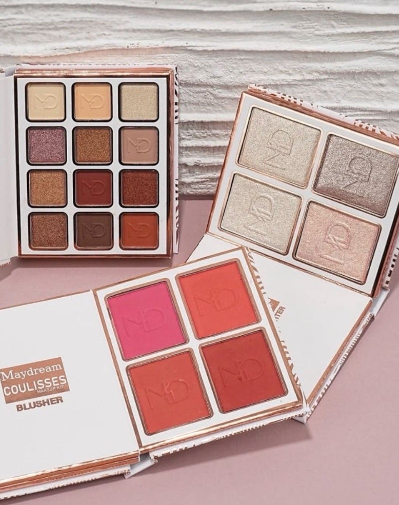MAYDREAM COULISSES MAKEUP KIT EYESHADOW BLUSHER HIGHLIGHTER - Image 2
