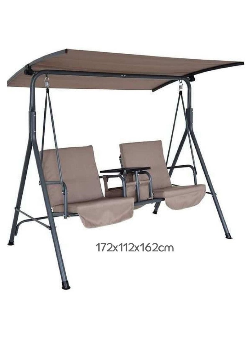 DubaiGallery Swing Cushions, 2 Seater Outdoor Swing Cushions, Porch Cushions with Canopy, Waterproof Porch Swing Cushions, Swing Chair Protector for Courtyard Garden  - Image 1