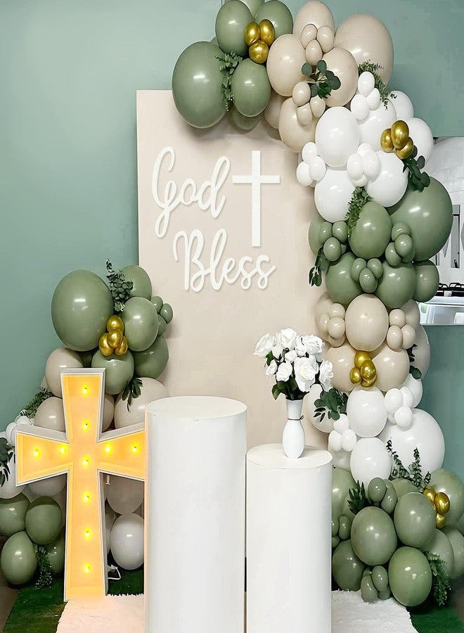 MASTRON God Bless Cross Sign for Backdrop - Felt Cross God Bless Baptism Party Backdrop for Boys Girls Baby Shower First Communion Confirmation Bautizo Decorations (God Bless-White) - Image 5