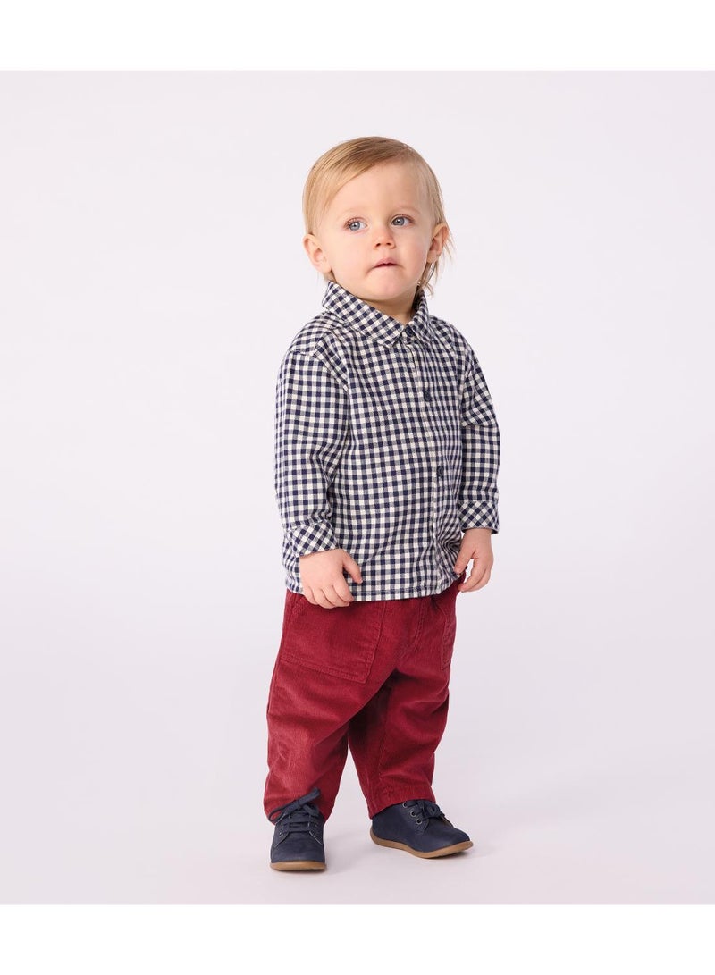 Petit Bateau Babies' checked flannel shirt - Image 4