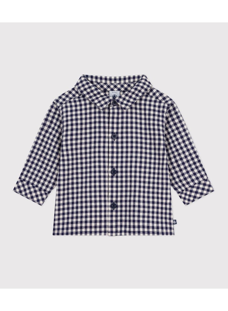 Petit Bateau Babies' checked flannel shirt - Image 1