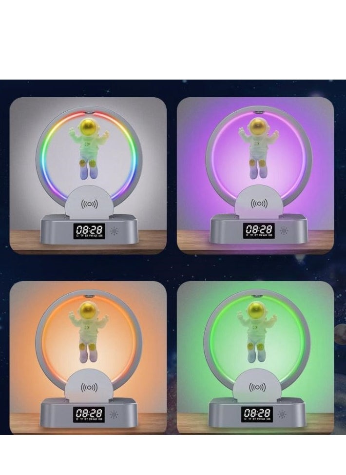 Maglev Astronaut Bluetooth Speaker Light Clock Astronaut Audio Computer Subwoofer Gift