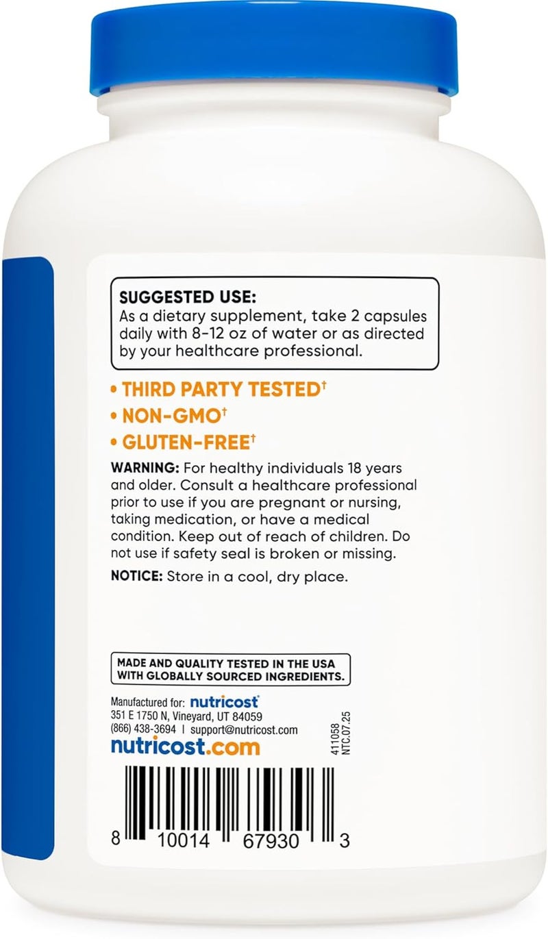 Nutricost LCarnitine Tartrate 1000mg 240 Capsules  500mg Per Capsule 120 Servings - Image 4
