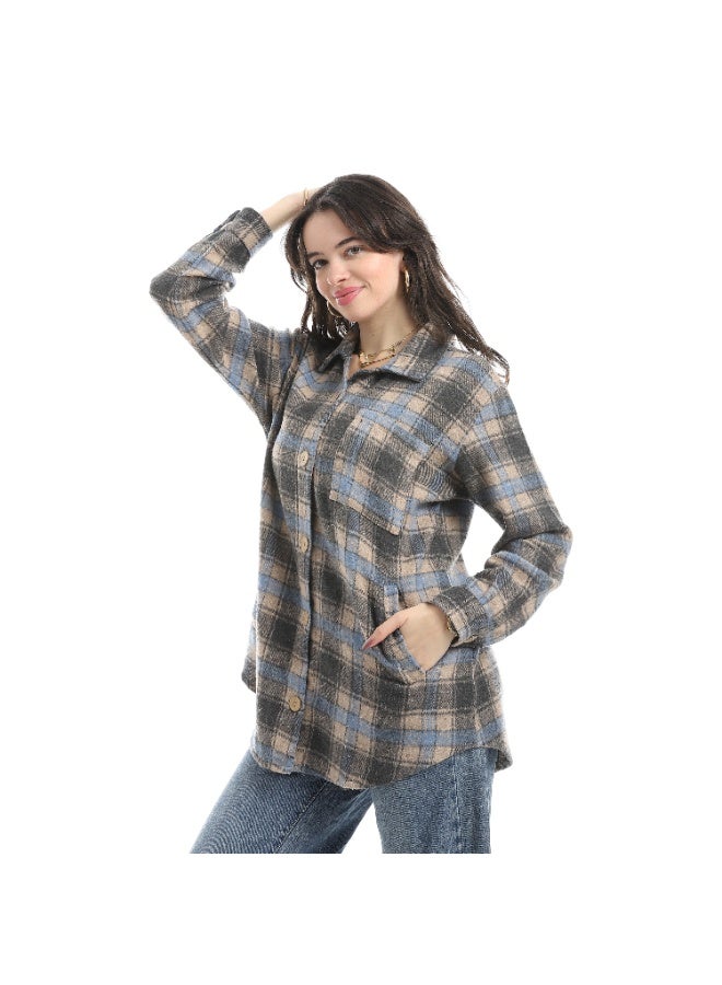 Master Jeans Women's Plaid Button-Down Shirt, Oversized Fit - Image 2