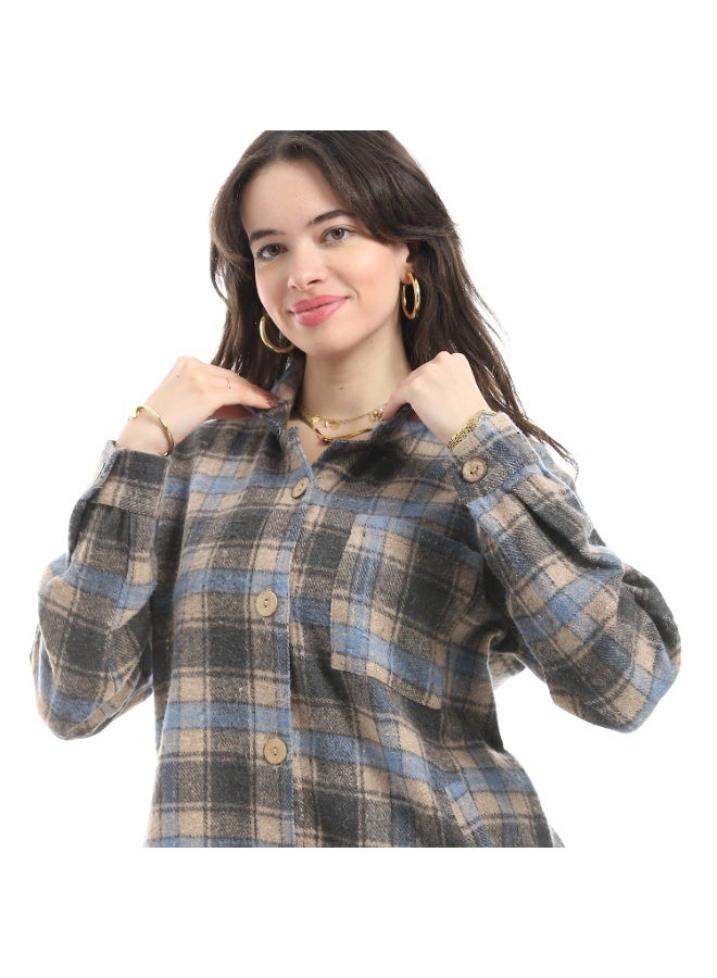 Master Jeans Women's Plaid Button-Down Shirt, Oversized Fit - Image 4