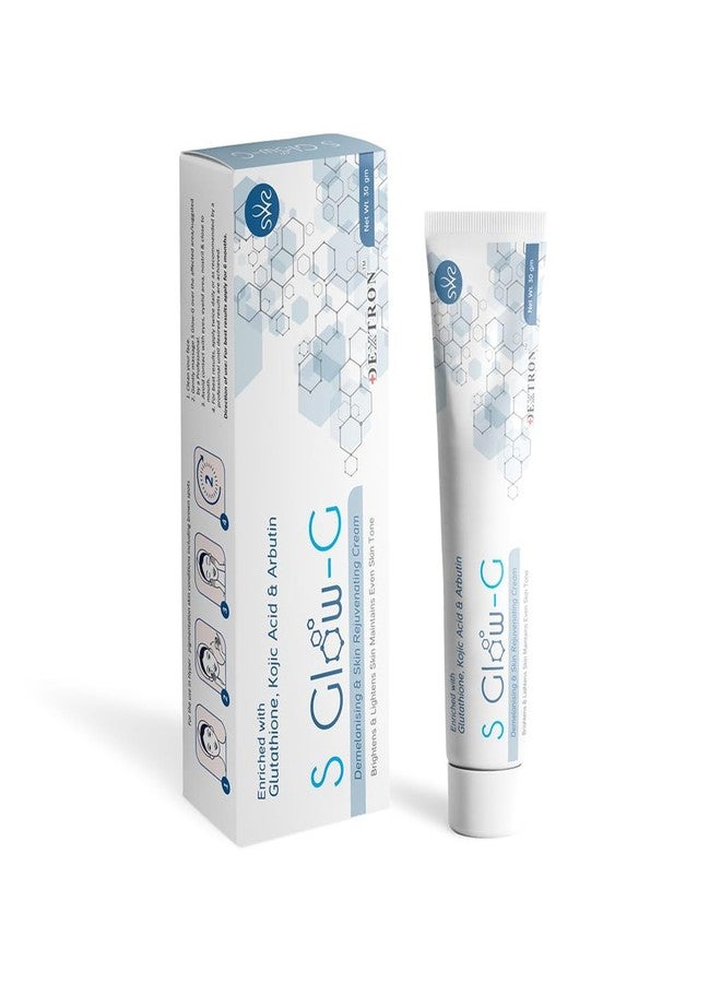 Dextron S Glow - G Glutathion Cream 30gm For Dark Spot Removal Brightens & Lightens Skin Maintains Even Skin Tone Face Cream For Men & Women - Image 1