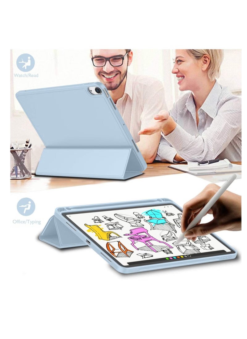 TIGER iPad Air 11 Inch Case M2 2024 – Compatible with iPad Air 5th/4th Generation (2022/2020) 10.9 Inch, Trifold Stand Smart Case with Pencil Holder, Sky Blue - Image 5