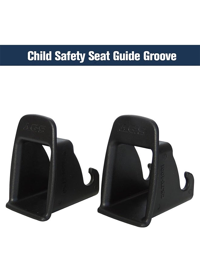 Interface Belt Latch Guide, 4 Pcs Car Seat Interface Buckle Fixed Guide Groove Car Seat Bracket Connector, Black - Image 2