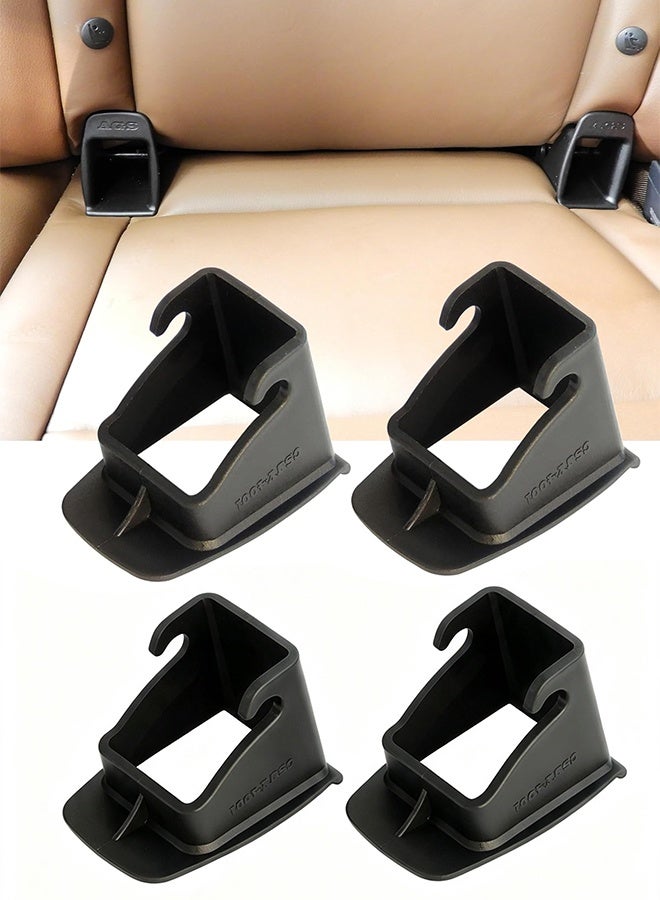 Interface Belt Latch Guide, 4 Pcs Car Seat Interface Buckle Fixed Guide Groove Car Seat Bracket Connector, Black - Image 1