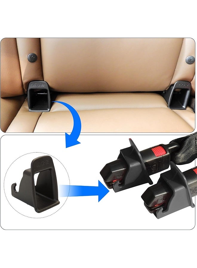Interface Belt Latch Guide, 4 Pcs Car Seat Interface Buckle Fixed Guide Groove Car Seat Bracket Connector, Black - Image 3
