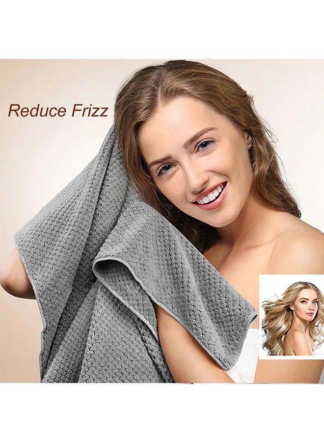 meayul 2Pcs Microfiber Hair Towel Wrap, Super Absorption Microfiber Quick-Dry Hair Towel, Super Soft Hair Drying Towel, Fast Drying Hair Turbans for Wet Hair, Long, Thick, Curly Hair, Anti Frizz Hair Towel Wrap with Elastic Strap - Image 5