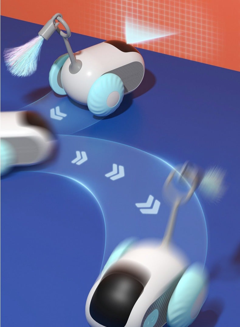 Electric Smart Interactive Cat Toy, an Intelligent Automatic Moving Car for Cats Indoor Exercise, USB Rechargeable - Image 3