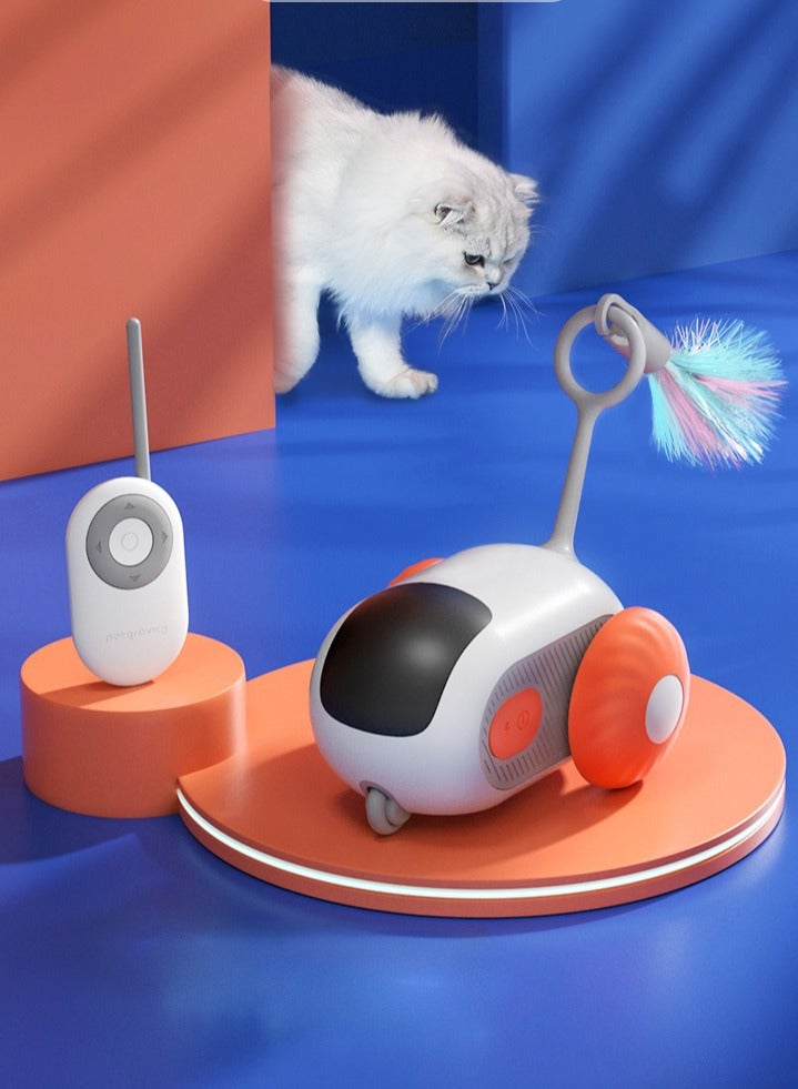 Electric Smart Interactive Cat Toy, an Intelligent Automatic Moving Car for Cats Indoor Exercise, USB Rechargeable - Image 2