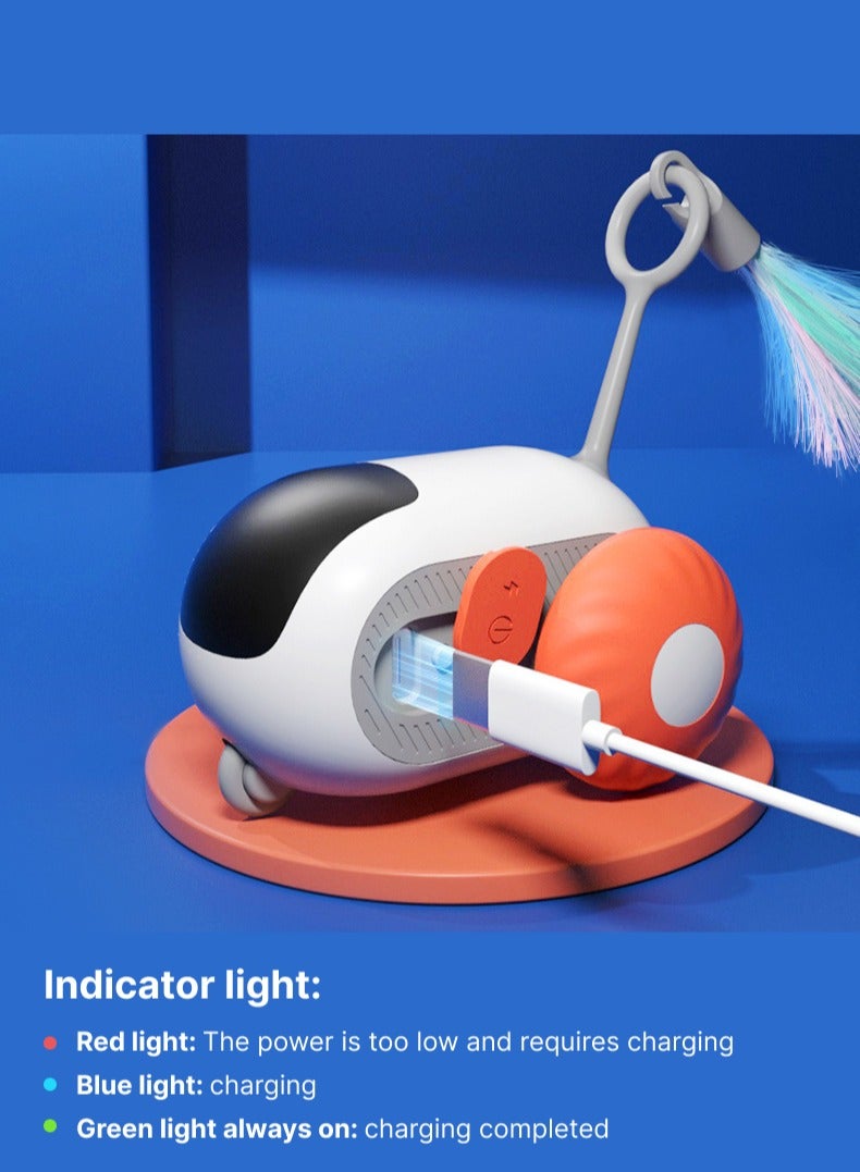 Electric Smart Interactive Cat Toy, an Intelligent Automatic Moving Car for Cats Indoor Exercise, USB Rechargeable - Image 5