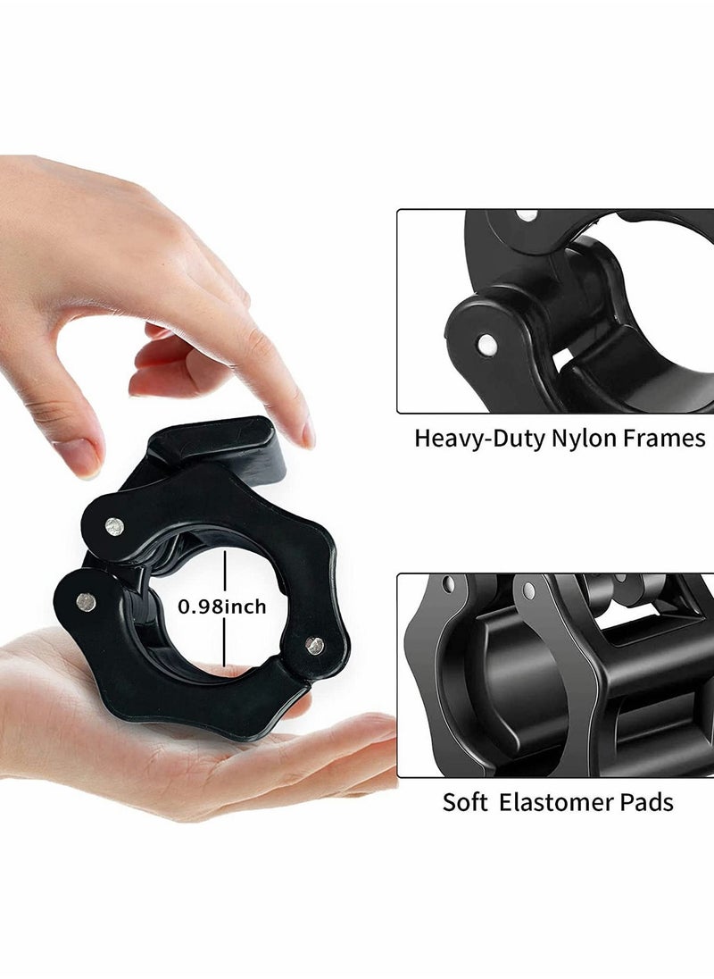 Generic - 6 Pcs Barbell Clamps Set, Quick Release Dumbbell Lock Clips with 2 Exercise Spring Clips, Weight for Weightlifting, Workout, Strength Training - Image 1