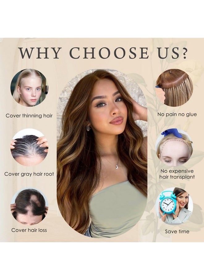 Hair Toppers For Women With Thinning Hair 20Inch Wavy Brown Hair Toppers Hairpieces For Women Synthetic Clip In Hair Topper With Bangs Women'S Wiglets(Chocolate Brown With Blonde Highlights) - pzsku/Z528F0B3D2A5154FA3ECCZ/45/_/1733730092/e2618cdb-b7c0-4e07-8fdb-e45ac9e051de