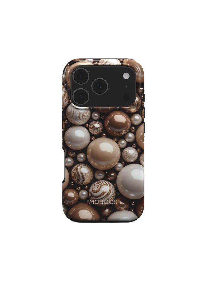 موبكوس جراب Mobcos المميز لهاتف iPhone 17 Pro بلون موكا، متوافق مع غطاء صلب مزدوج الطبقات مع حماية من السيليكون - غطاء مقاوم للخدوش والصدمات - Image 1