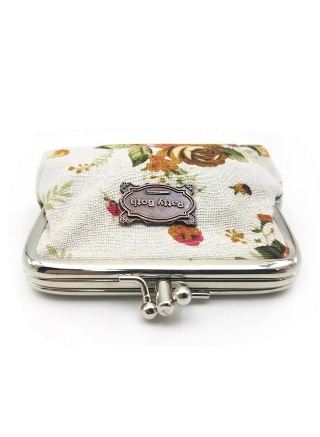 Patty Both Cute Classic Floral Exquisite Buckle Coin Purse - Image 3