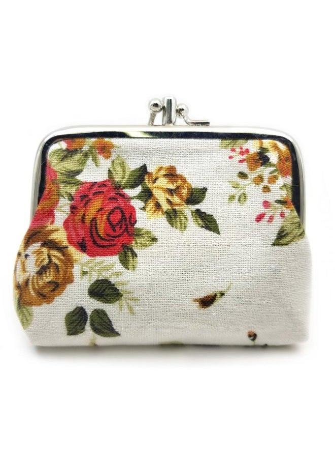 Patty Both Cute Classic Floral Exquisite Buckle Coin Purse - Image 2