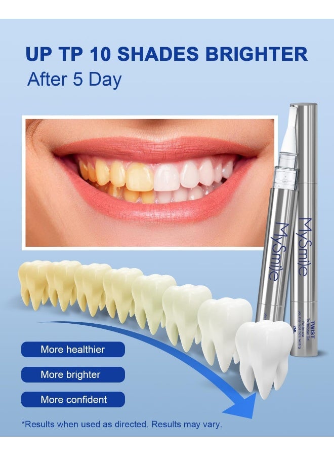 MySmile Teeth Whitening Pen 30 Treatment Enamel Safe Tooth Whitening Gel for Teeth Sensitive10 Min Fast Whitening TeethHelps to Remove Stains from Coffee Smoking WinesMint Flavor - Image 2