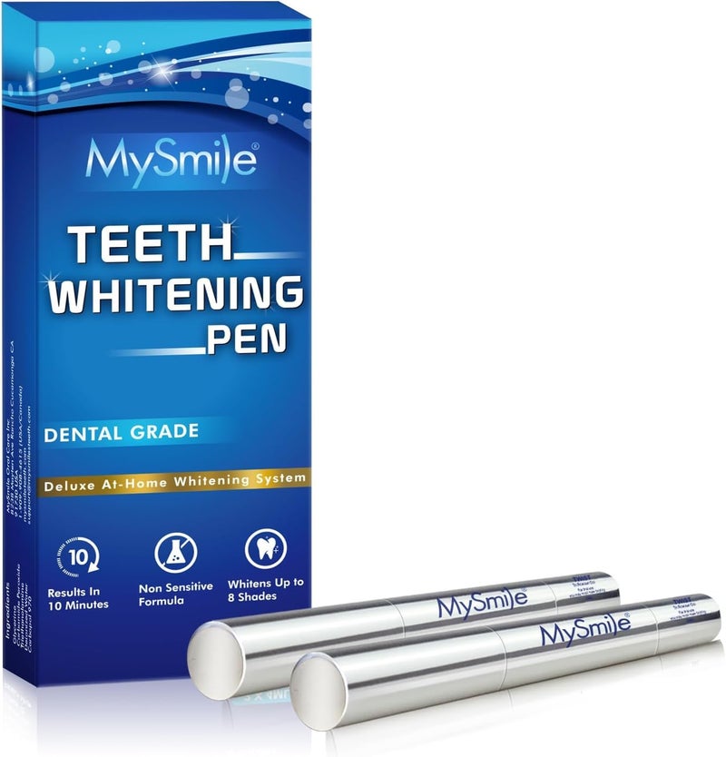 MySmile Teeth Whitening Pen 30 Treatment Enamel Safe Tooth Whitening Gel for Teeth Sensitive10 Min Fast Whitening TeethHelps to Remove Stains from Coffee Smoking WinesMint Flavor - Image 1