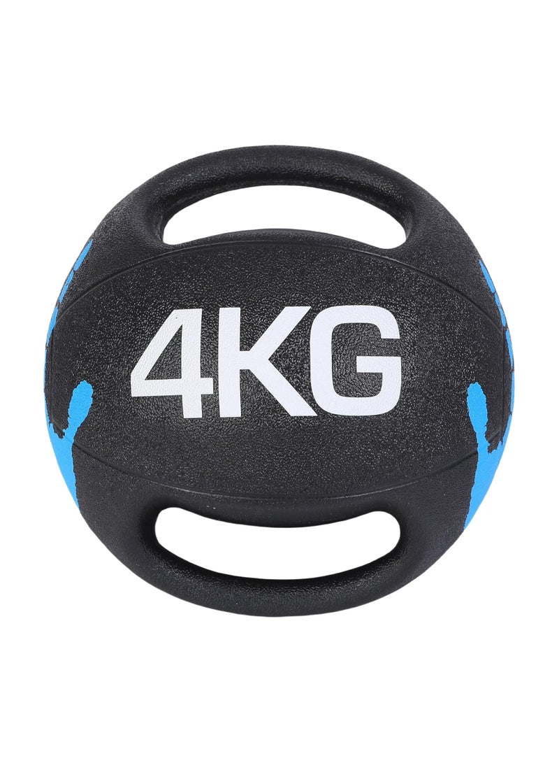 ENDLESS  Endless 4 KG (8.8 LB) Medicine Ball with Dual Handle Grip | Black | Rubber | For Core Strength Exercise, Fitness, Cardio, Home Workouts and Gym | For Men and Women - Image 1