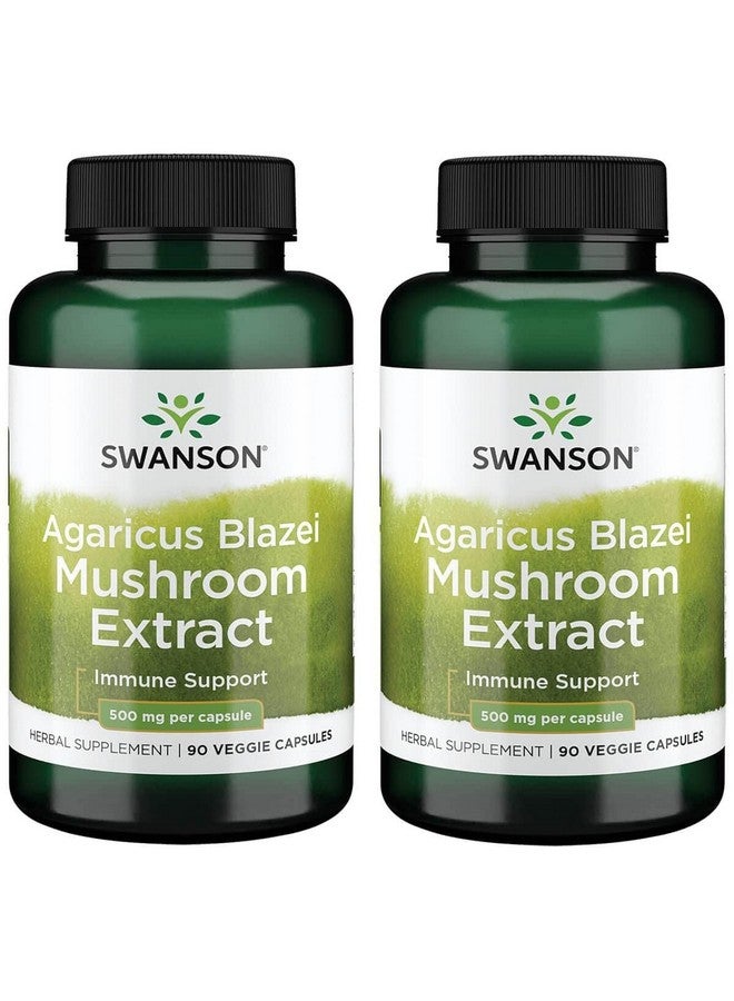Swanson Agaricus Blazei Mushroom Extract 500 Milligrams 90 Veg Capsules (2 Pack) - Image 1