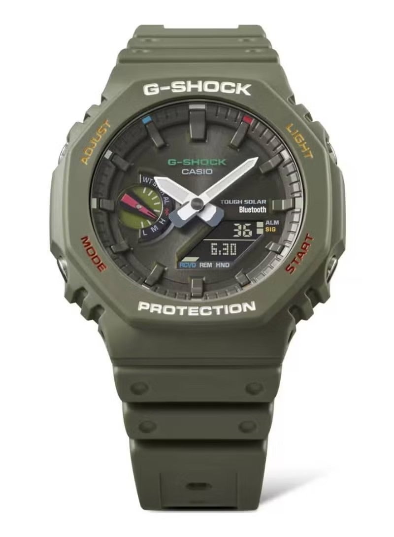 G-SHOCK Men's Analog+Digital Asymmetrical Shape Resin Wrist Watch GA-B2100FC-3ADR - 45.4 Mm - Image 3