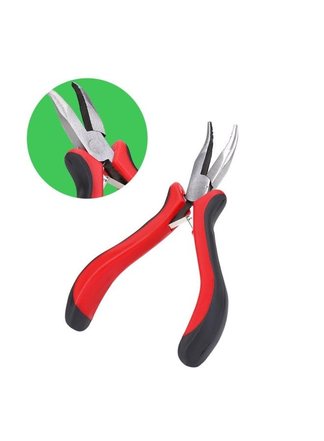 klarako Wig Connector Kit Pliers Hook Loop Needle with 500Pcs Micro Rings Hair Extension Accessories(Beige)