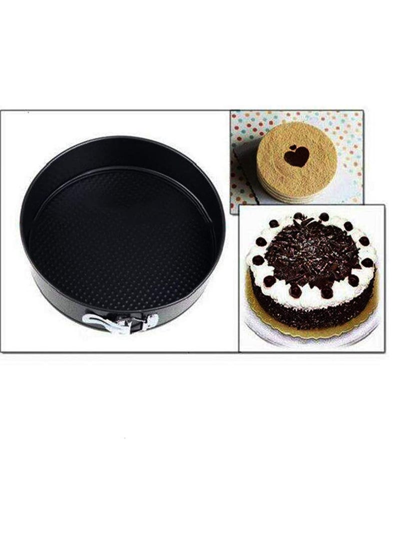 SYOSI - 3 Deep Baking Pans Set, Non-Stick Quick-Release Cake Tin with Loose Base, Bakeware Bread Pans, Springform Cheesecake Pan, Cake Bake Tray 3 Size Heat-Resistance upto 230℃/445℉, Microwave Oven Safe - Image 1
