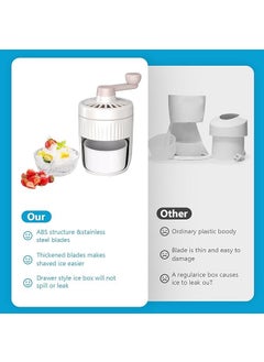 PARYAVARAN paryavaran Hand Ice Crusher Manual Crank Ice Crusher Portable Manual Ice Shaver Crusher Snow Cone Machine Ice Crusher Shaver for Outdoors Drink Home Smoothy  - Image 5
