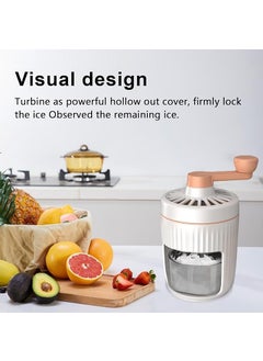 PARYAVARAN paryavaran Hand Ice Crusher Manual Crank Ice Crusher Portable Manual Ice Shaver Crusher Snow Cone Machine Ice Crusher Shaver for Outdoors Drink Home Smoothy  - Image 4