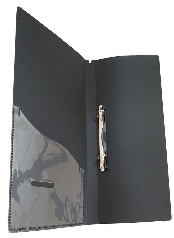 VAVIA 2D Ring Binder File,Plastic File Folder Legal Size Tough & Durable (F/S-Legal 2D Ring Binder Black - 2) - Image 4