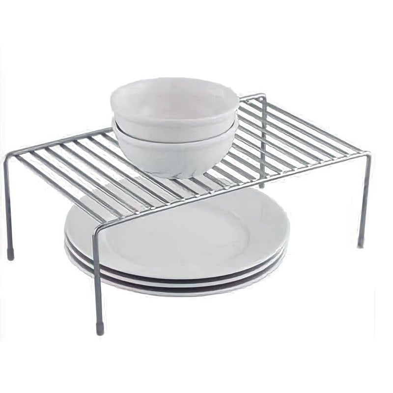 TechSrmaji Stainless Steel Dish Rack for Kitcehe, Expandable Storage Shelves for Kitchen Cabinets Multipurpose Organizer Extend Rack, Countertop Organizer Kitchen (Pack of 2) - Image 5