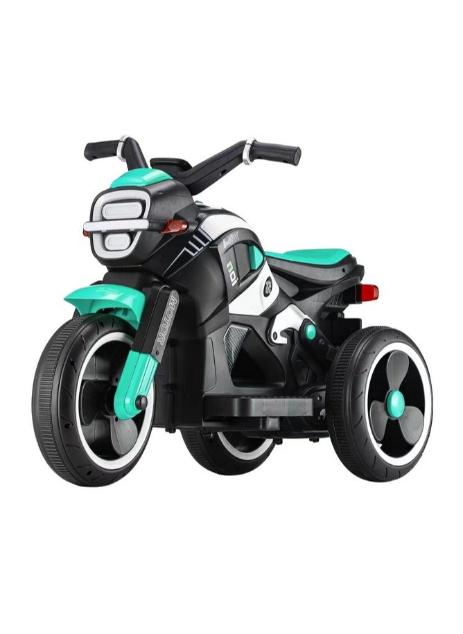 Ntech NTECH Children Electric Tricycle Motorcycle 2-6 Years Boy And Girl Can Sit In Toy Car Scooter Walker Kids Ride-On Toy With Music Light Green  - Image 1