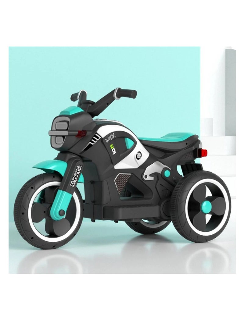 Ntech NTECH Children Electric Tricycle Motorcycle 2-6 Years Boy And Girl Can Sit In Toy Car Scooter Walker Kids Ride-On Toy With Music Light Green  - Image 4