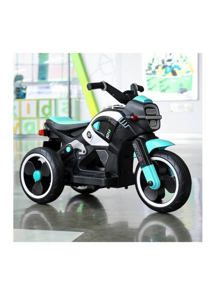 Ntech NTECH Children Electric Tricycle Motorcycle 2-6 Years Boy And Girl Can Sit In Toy Car Scooter Walker Kids Ride-On Toy With Music Light Green  - Image 3