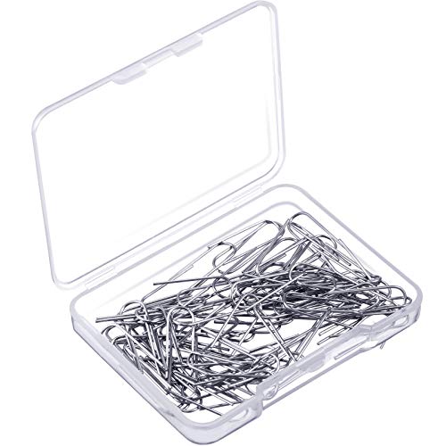 Hotop 200 Pcs High Temperature Nichrome Wire Jump Rings 21 Gauge with Plastic Storage Box U Hanger Hooks for DIY Crafts Pendant Jewelry Making Keychains Ceramic Ornaments Fusing in Glass - Image 1