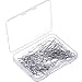 Hotop 200 Pcs High Temperature Nichrome Wire Jump Rings 21 Gauge with Plastic Storage Box U Hanger Hooks for DIY Crafts Pendant Jewelry Making Keychains Ceramic Ornaments Fusing in Glass - Image 2