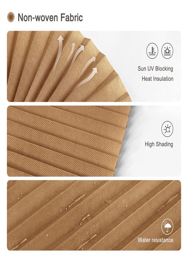 Jlong Blackout Blinds for Windows Cordless Blinds Temporary Shades Blinds No Drill Mini Blinds Black Out Blinds for Window of Bedroom,Bathroom,Kitchen Office (Coffee-Semi Shading, 23.6 * 59"(60 * 150cm)) - Image 2