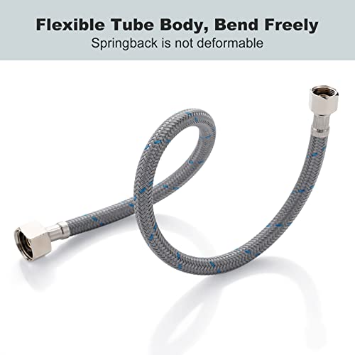 WOWOW 36" Faucet Supply Line, Bathroom Kitchen Faucet Lines Braided Nylon Sink Hose with 3/8-Inch Female Compression Thread x 1/2" Comp 2Pcs (1 Pair) - Image 5
