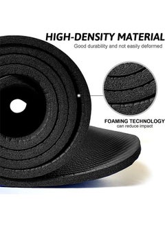 Taimi Anti-Tear Exercise Mat With Carrying Strap 183x61x1cm Black  - Image 5